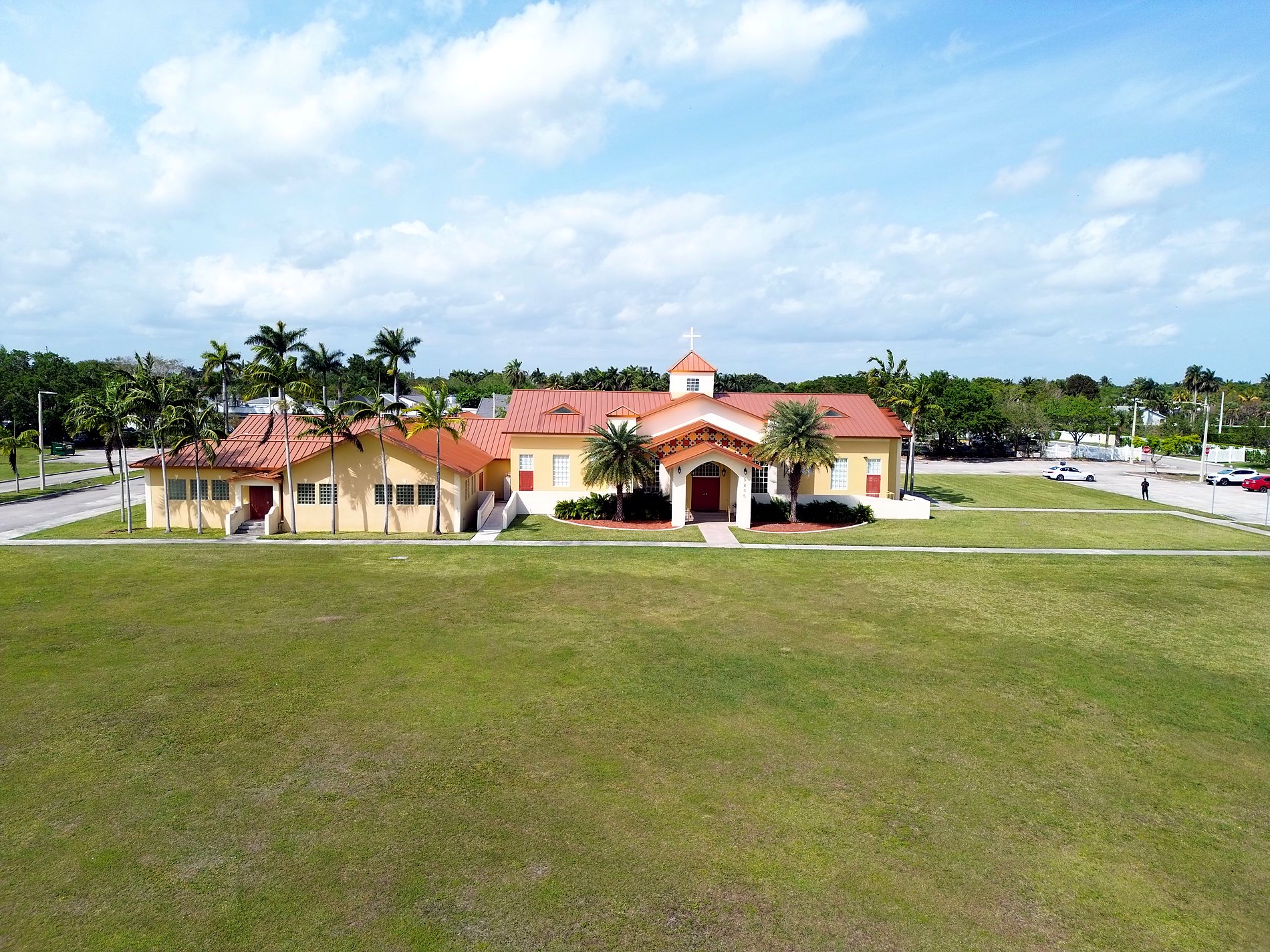 Finished church and grounds built by Brunt & Company Inc., South Florida general contractor
